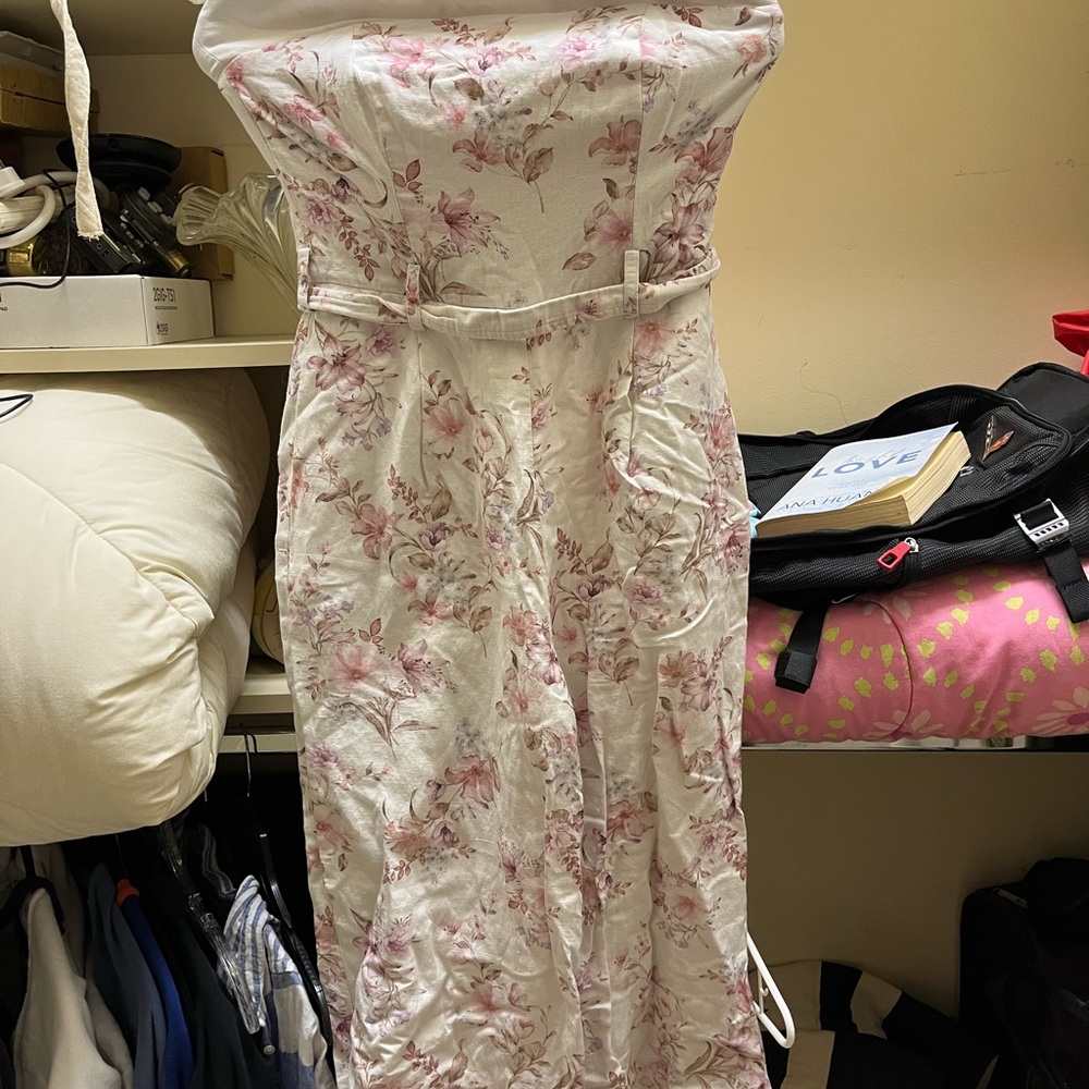 Floral Strapless romper
